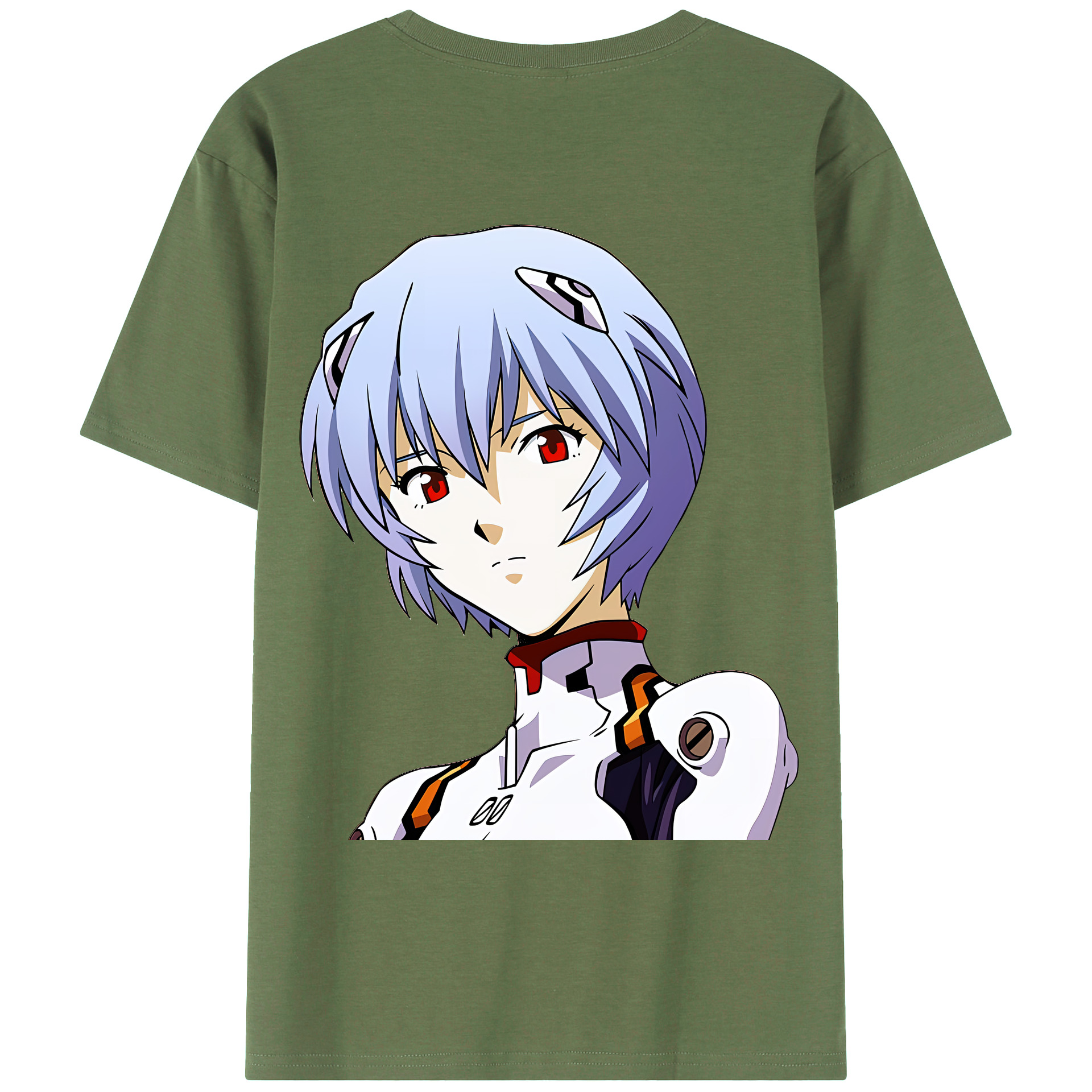 （画像用） EVA 新世紀エヴァンゲリオン 綿100％ メンズ半袖Tシャツ（バックプリント） 通気性